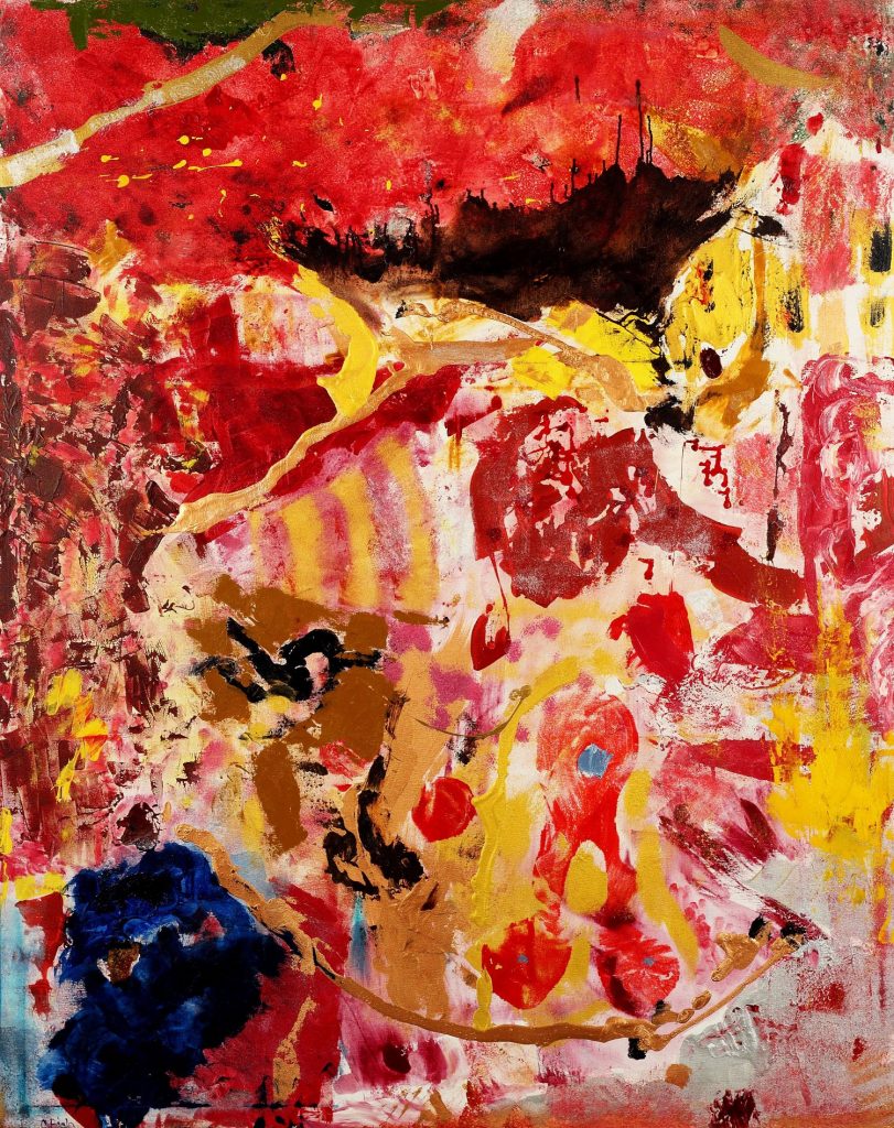 59 to 1, Oil and Acrylic on Canvas, 59″ x 47″