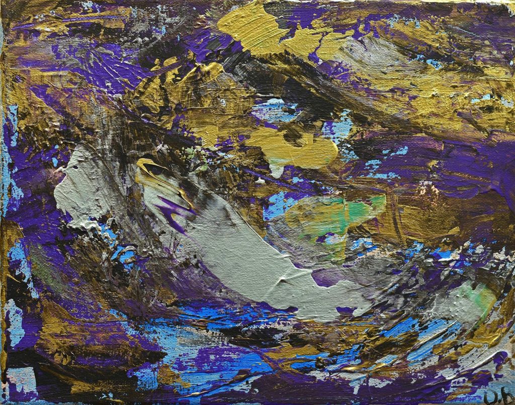Emotional Cocktail, Oil and Acrylic on Canvas, 9.5″ x 12″