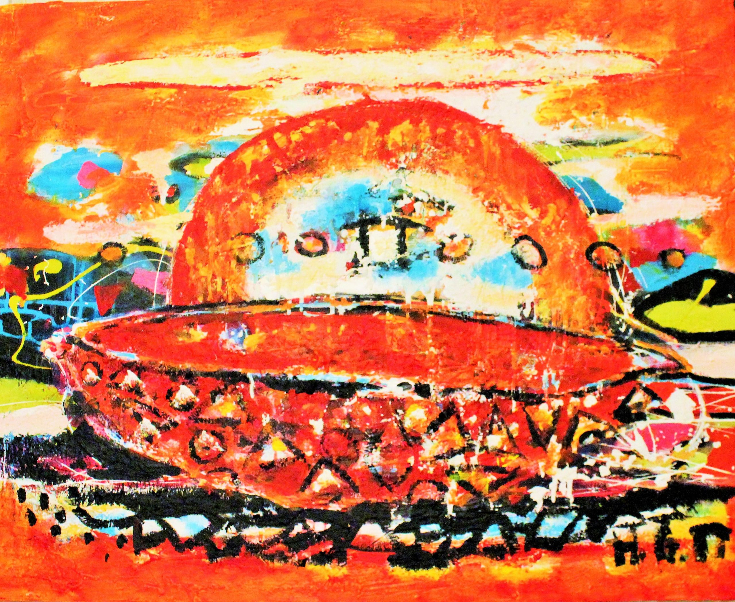 Hilde Gustava, "Me in the Circle of Life," Acrylic on Canvas, 28" x 36"