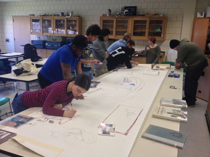 James Chisholm’s class starting their mural