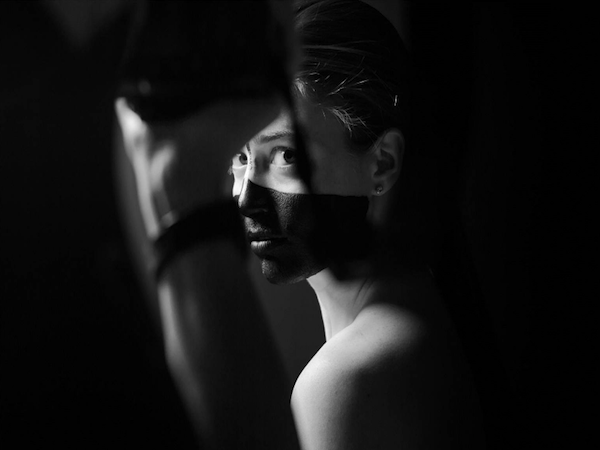 black and white