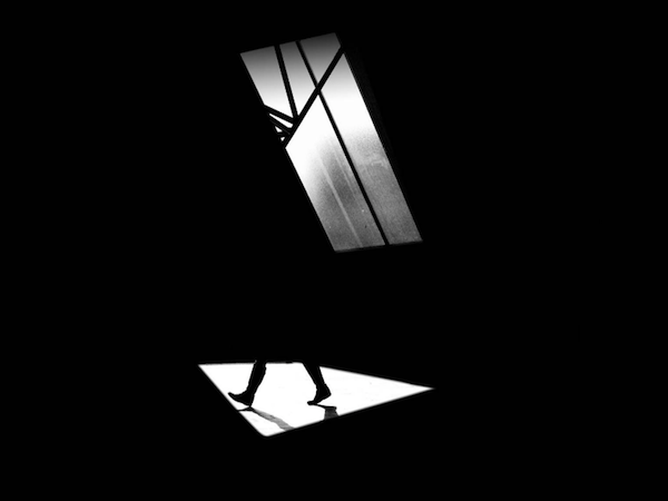 black and white