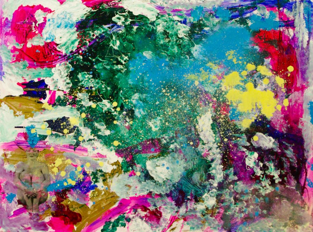 Secret Garden, Oil and Acrylic on Canvas, 30″ x 40″