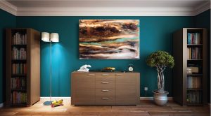 Teal interior design